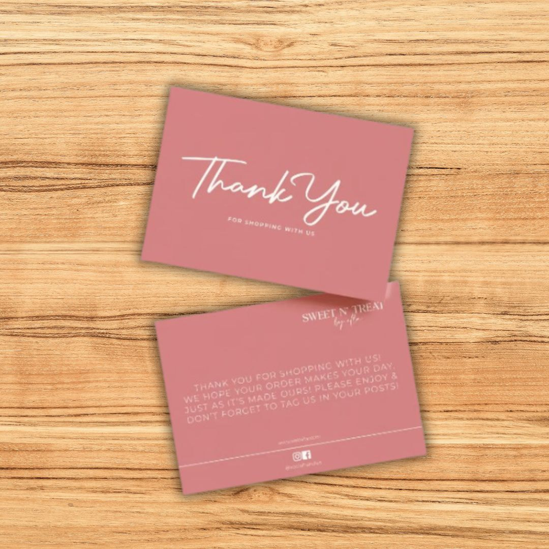 Thank You Card Price Option