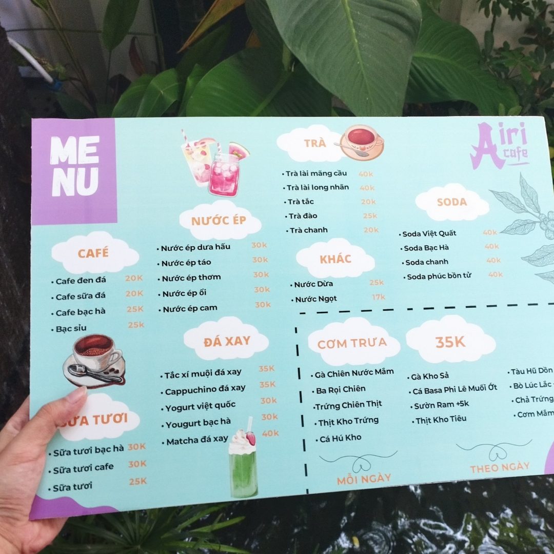 Menu BÓi Format