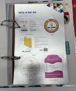 in decal trong / decal sữa / xi bạc