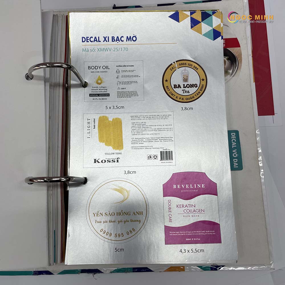 in decal trong / decal sữa / xi bạc in decal trong / decal sữa / xi bạc