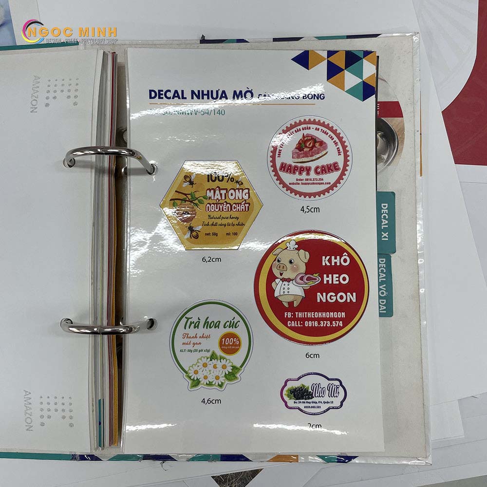 in decal trong / decal sữa / xi bạc