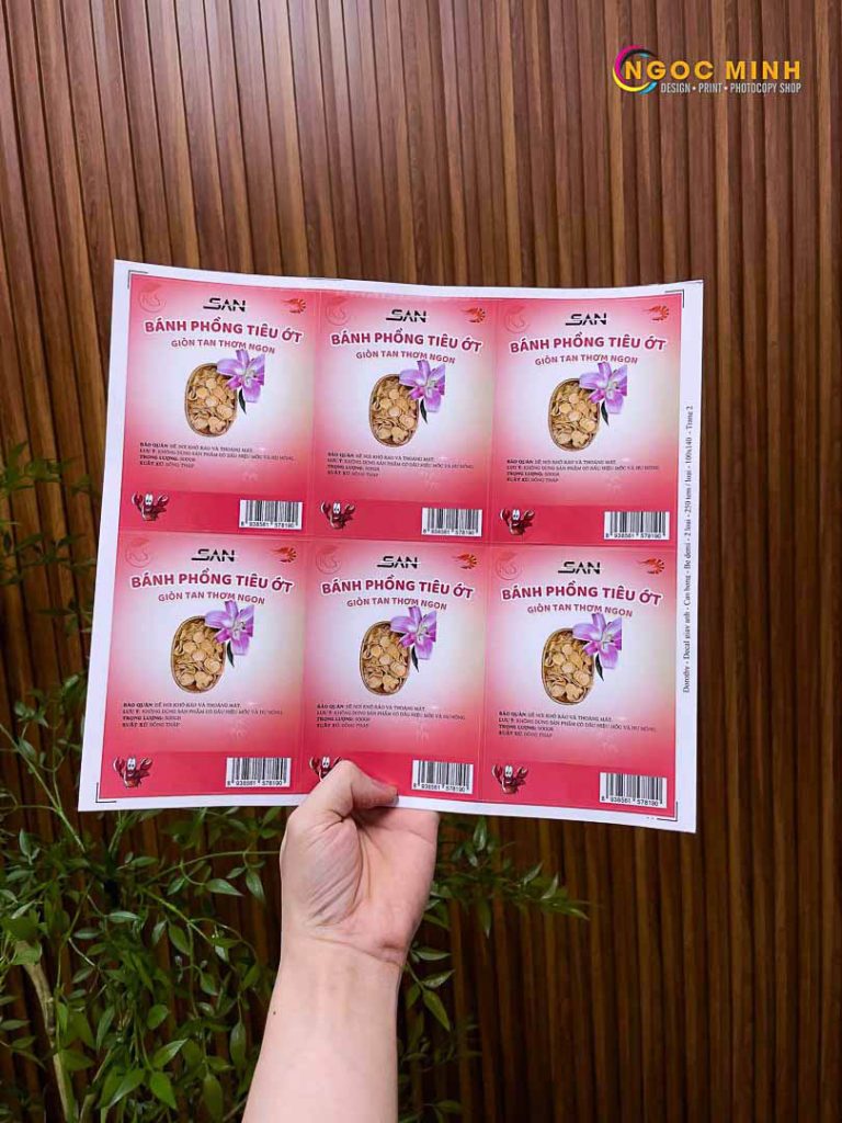 In tem nhãn chuyên nghiệp tại Công Ty In Ngọc Minh
