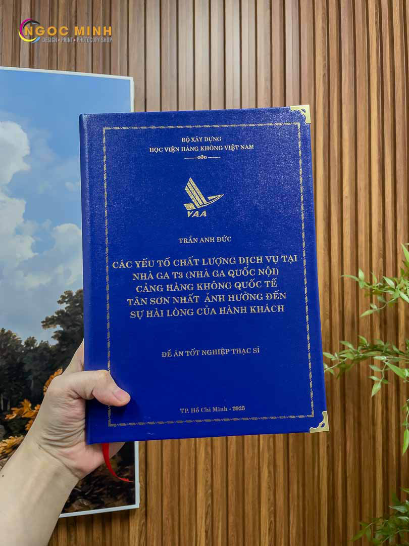 Bìa mạ vàng Học viện Hàng không Việt Nam cho sinh vi