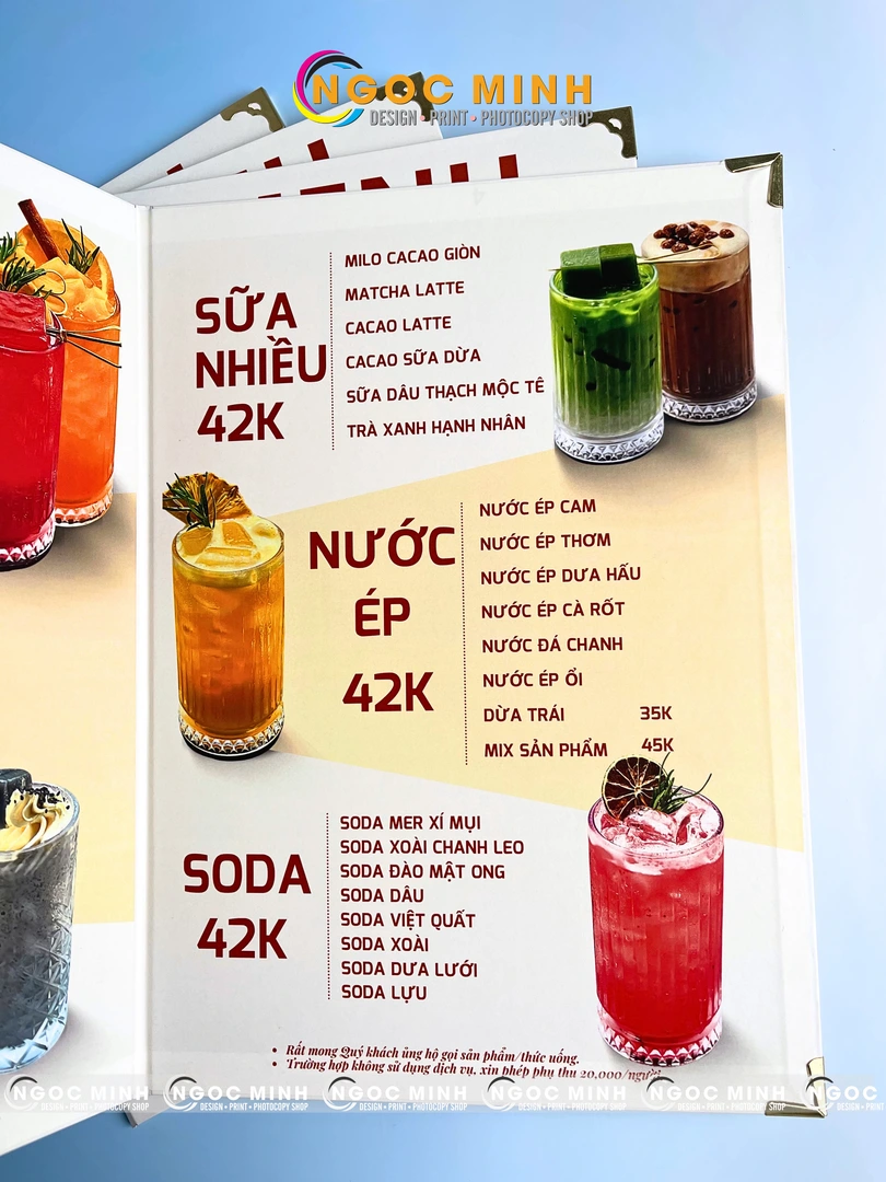 In menu nhà hàng web 4